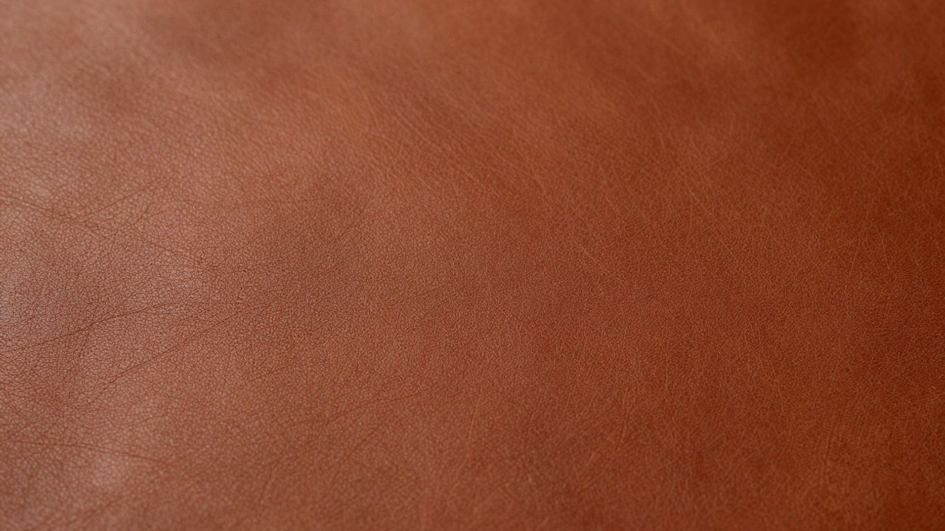 Pflanzlich gegerbtes Leder mit natürlicher Textur